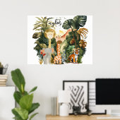 Oerwoud Animals Exotic Safari Dream Poster (Thuiskantoor)