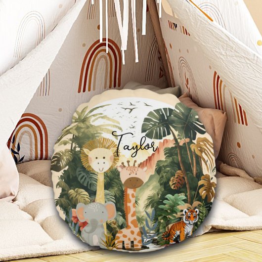 Oerwoud Animals Exotic Safari Dream Rond Kussen