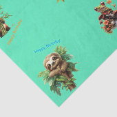 Oerwoud Animals "Happy Birthday" Tissue Paper Tissuepapier (Detail)