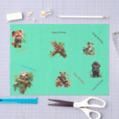 Oerwoud Animals "Happy Birthday" Tissue Paper Tissuepapier (Craft)