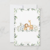 Oerwoud Animals Hoe groot is mama's buik spel Kaar Kaart (Achterkant)