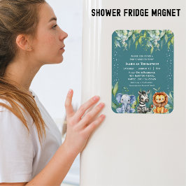 Oerwoud Animals Safari Baby shower genderneutraal Magneet