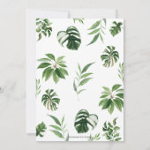 Oerwoud Animals Safari Greenery Boy Baby shower Kaart (Achterkant)