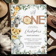 Oerwoud Animals Safari Wild 1e eerste verjaardag