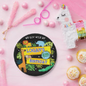 OERWOUD ANIMALS SAFARI ZOO Verjaardagspapier Papieren Bordje (Feest)