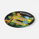 OERWOUD ANIMALS SAFARI ZOO Verjaardagspapier Papieren Bordje (Gekanteld)