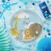 Oerwoud Animals Theme It a Boy Baby shower Papieren Bordje (Feest)