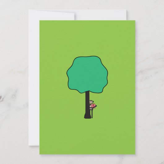 Oerwoud Animals Verjaardagsfeestuitnodiging - |Nr. Kaart (Achterkant)