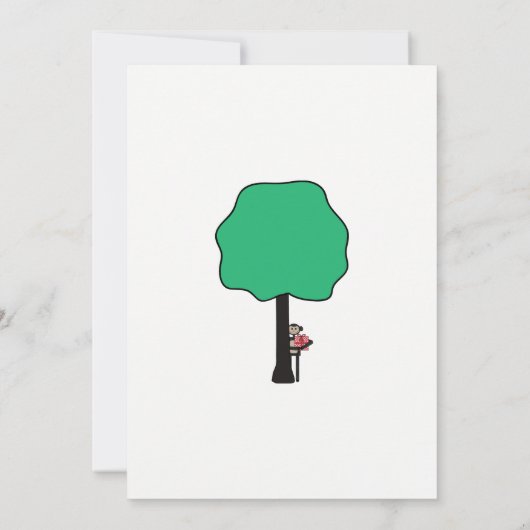 Oerwoud Animals Verjaardagsfeestuitnodiging - |Nr. Kaart (Achterkant)