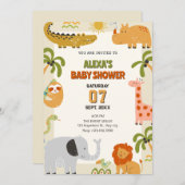 Oerwoud Animals Zoo baby shower Kaart (Voorkant / Achterkant)