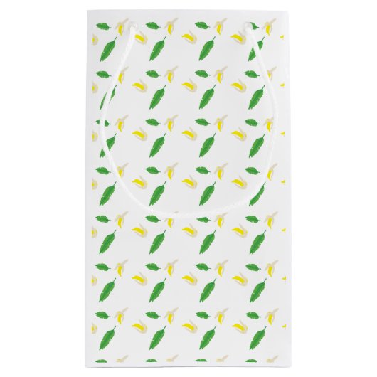 Oerwoud-apen - Banana Tropical Leaf Pattern Klein Cadeauzakje (Achterkant)