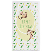 Oerwoud-apen - Banana Tropical Leaf Pattern Klein Cadeauzakje (Voorkant)
