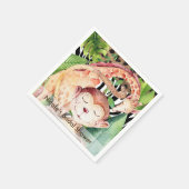 Oerwoud apen en Giraffe Baby shower Partij Aangepa Servetten (Hoek)