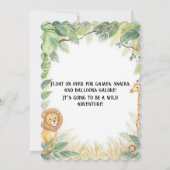 Oerwoud Arch Wild Een Eerste Verjaardag Kaart (Achterkant)