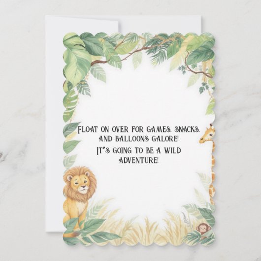 Oerwoud Arch Wild Een Eerste Verjaardag Kaart (Achterkant)