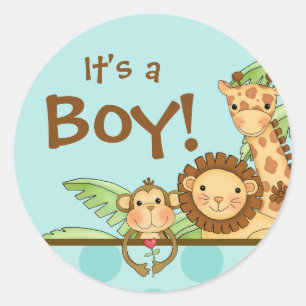 Oerwoud Babies Aqua Blue - Stickers
