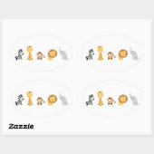 Oerwoud Babies Ovale Sticker (Vel)