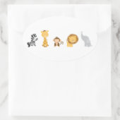 Oerwoud Babies Ovale Sticker (Tas)