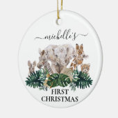 Oerwoud Babies Safari Afrikaanse Baby kerst 1 Keramisch Ornament (Links)