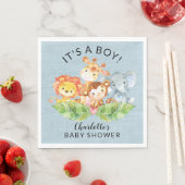 Oerwoud Baby Animals Boys Baby shower Servet (Insitu)