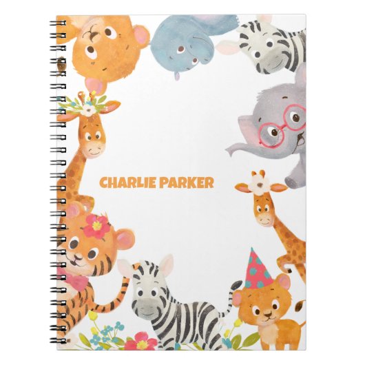 Oerwoud Baby Animals Notitieboek (Voorkant)