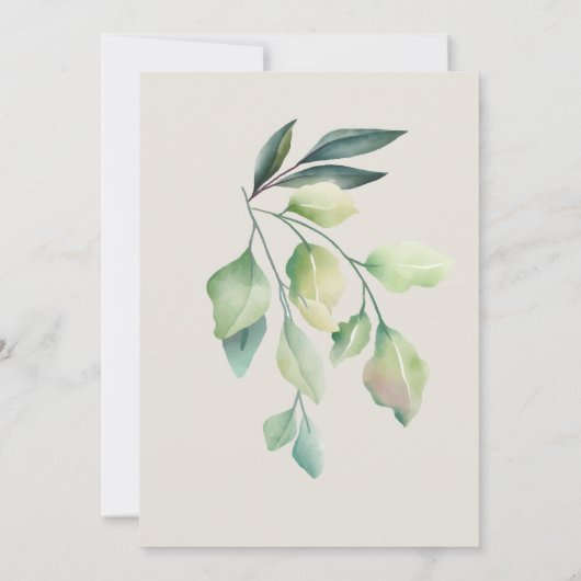 Oerwoud Baby Animals Shower Greenery Safari Kaart (Achterkant)