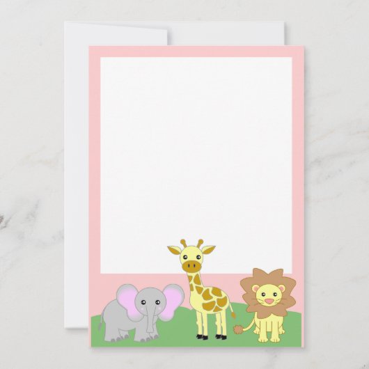 Oerwoud Baby baby's Schoentjes Blank Kaart (Achterkant)