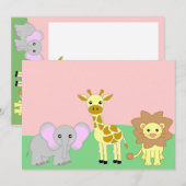 Oerwoud Baby baby's Schoentjes Blank Kaart (Voorkant / Achterkant)