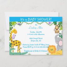 Oerwoud Baby Boy Shower Uitnodiging