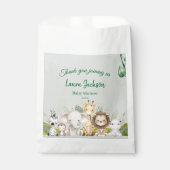 oerwoud baby boy shower wild tropical Invitation Bedankzakje (Voorkant)