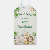 oerwoud Baby Boy Shower Wild Tropical Invitation Cadeaulabel (Voorkant)