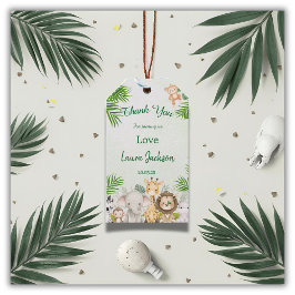 oerwoud Baby Boy Shower Wild Tropical Invitation Cadeaulabel