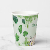 oerwoud baby boy shower wild tropical Invitation Papieren Bekers (Rechts)