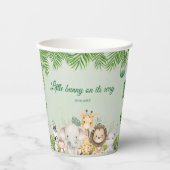 oerwoud baby boy shower wild tropical Invitation Papieren Bekers (Voorkant)
