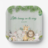 oerwoud baby boy shower wild tropical Invitation Papieren Bordje (Voorkant)