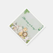 oerwoud baby boy shower wild tropical Invitation Servet (Hoek)