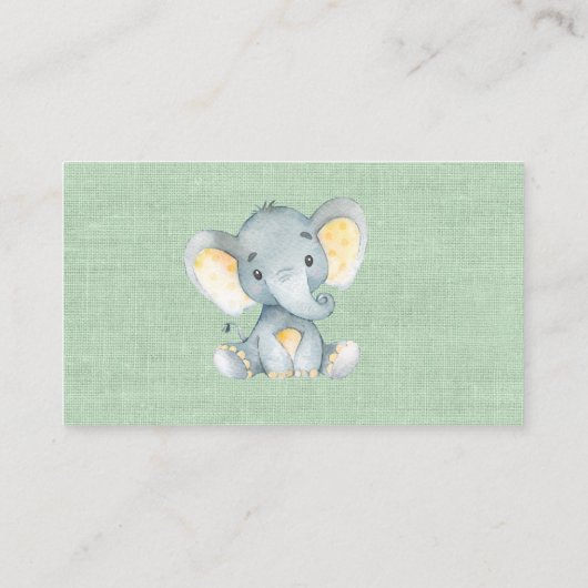 Oerwoud Baby Dieren Douche Luier Raffle Ticket Informatiekaartje (Achterkant)