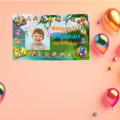 Oerwoud Baby Dino Kids Verjaardagsfeest Spandoek