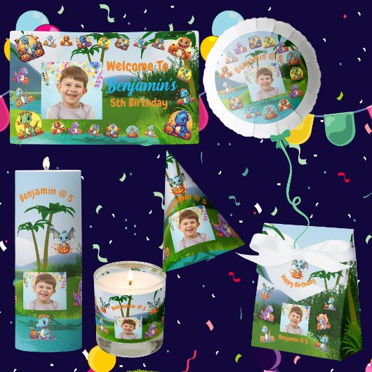 Oerwoud Baby Dino Kids Verjaardagsfeest Spandoek