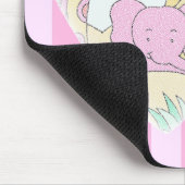 Oerwoud Baby Harde 2 mousepad - met roze strepen Muismat (Hoek)