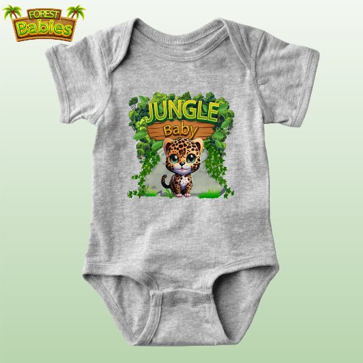 Oerwoud Baby Leopard, Schattigee Wildlife Kitty Ca Romper
