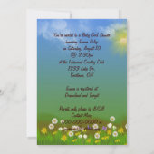 Oerwoud Baby Meisje Douche Kaart (Achterkant)