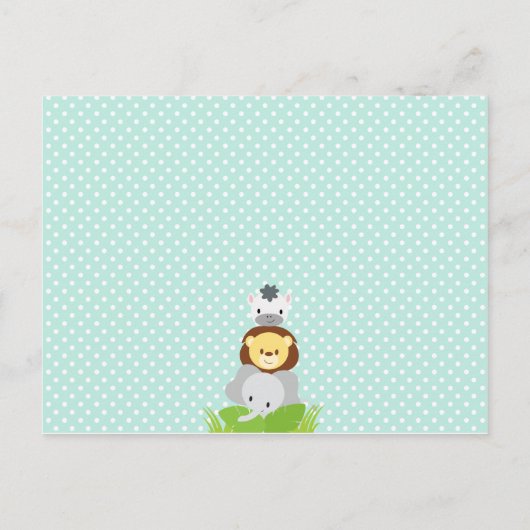 Oerwoud Baby shower Advice Card voor moeder Advieskaart (Achterkant)