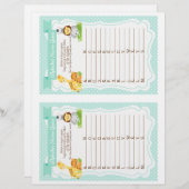 Oerwoud Baby shower Alphabet boy's Name Game (Voorkant / Achterkant)