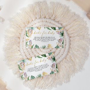 Oerwoud Baby shower Boek Aanvraag Behuizing Kaart