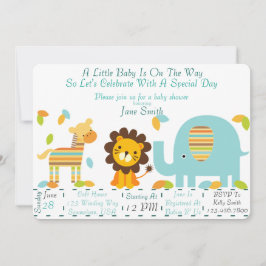 Oerwoud Baby shower (Boy) Kaart