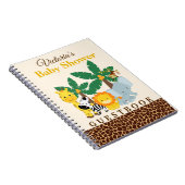 Oerwoud Baby shower Chevron Custom Guest Book Notitieboek (Rechterzijde)