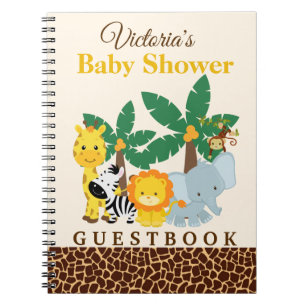 Oerwoud Baby shower Chevron Custom Guest Book Notitieboek