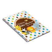 Oerwoud Baby shower Chevron Custom Guest Book Notitieboek (Rechterzijde)