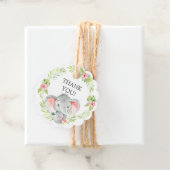 Oerwoud Baby shower Elephant Bedankjes Labels (In situ)